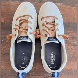 Tan Sperry Pier Wave Slip-ons